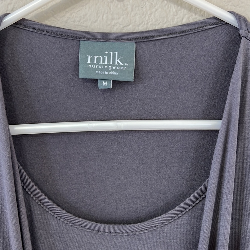 Milk Nursingwear Short Sleeve Faux Wrap Top Size M - Picture 5 of 11